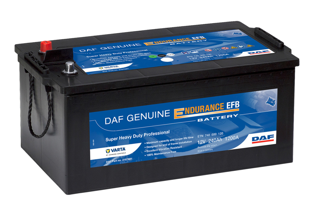 Аккумуляторная батарея. 200...240Аh 800...1500А (+) слева Daf, Iveco, Man, MB, Renault, Scania, Volvo